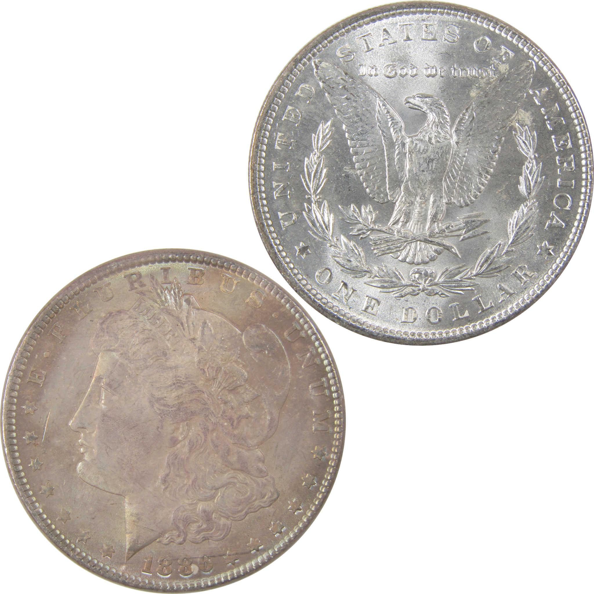 1886 Morgan Silver Dollar Uncirculated Mint State Toned SKU:I24414