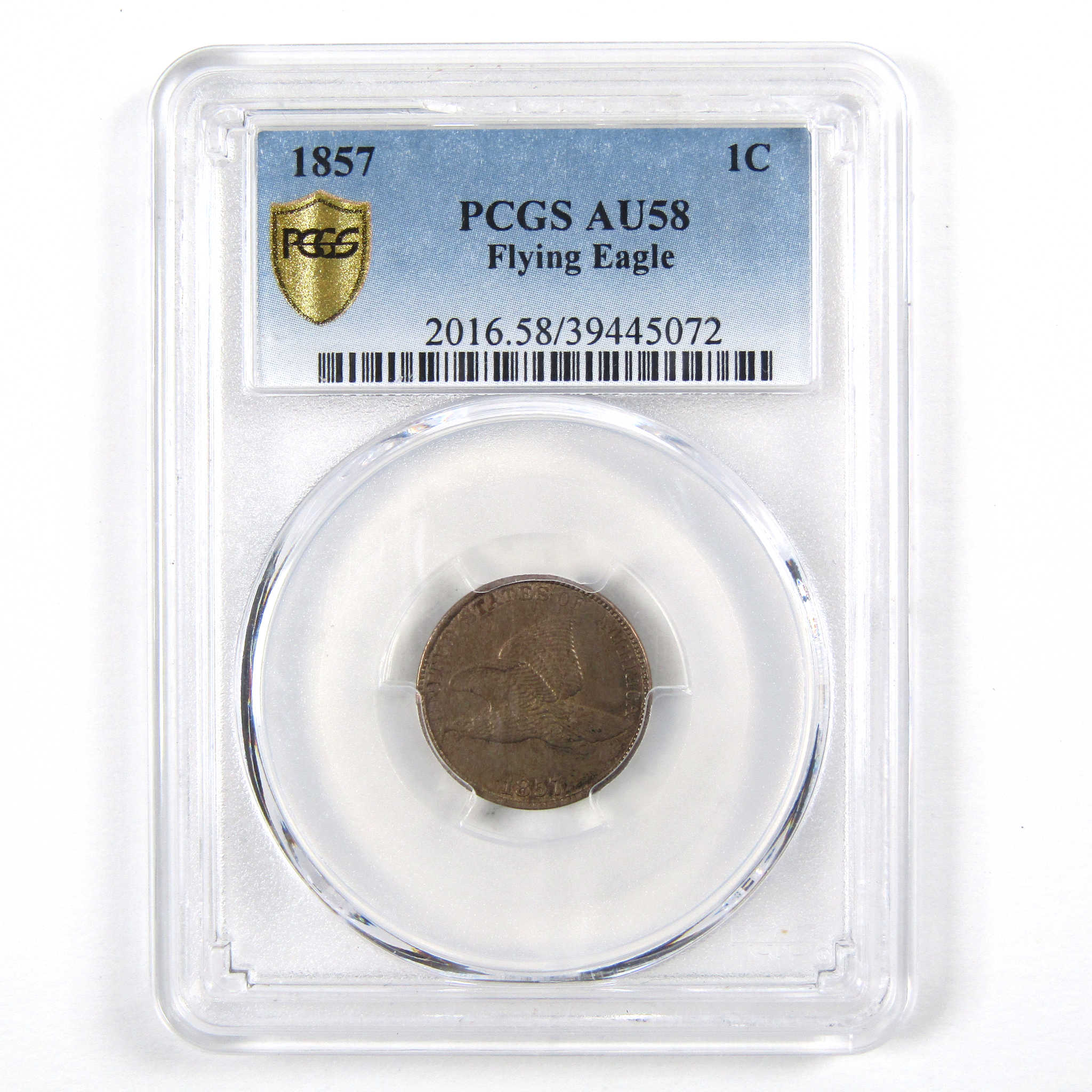 1857 Flying Eagle Cent AU 58 PCGS Copper-Nickel Penny Coin SKU:I2954
