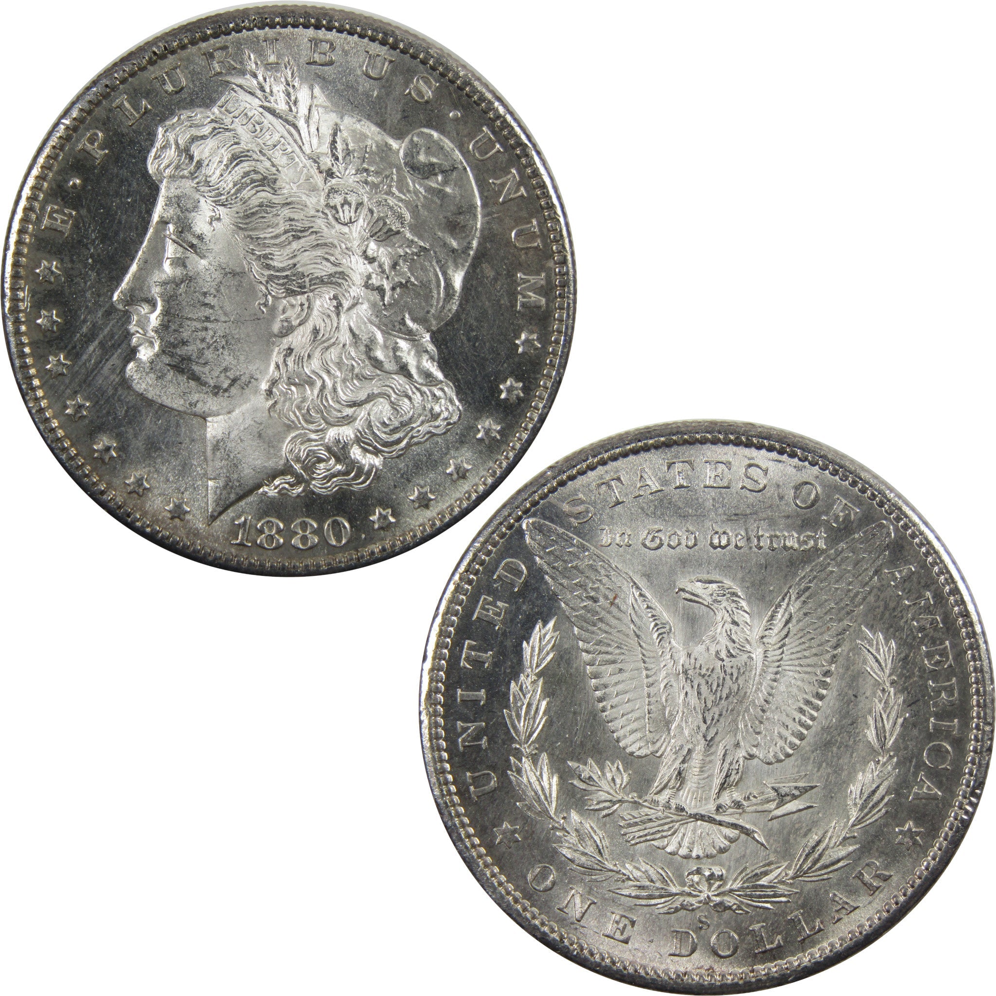 1880 S Morgan Dollar BU Uncirculated 90% Silver $1 Coin SKU:I5439 - Morgan coin - Morgan silver dollar - Morgan silver dollar for sale - Profile Coins &amp; Collectibles