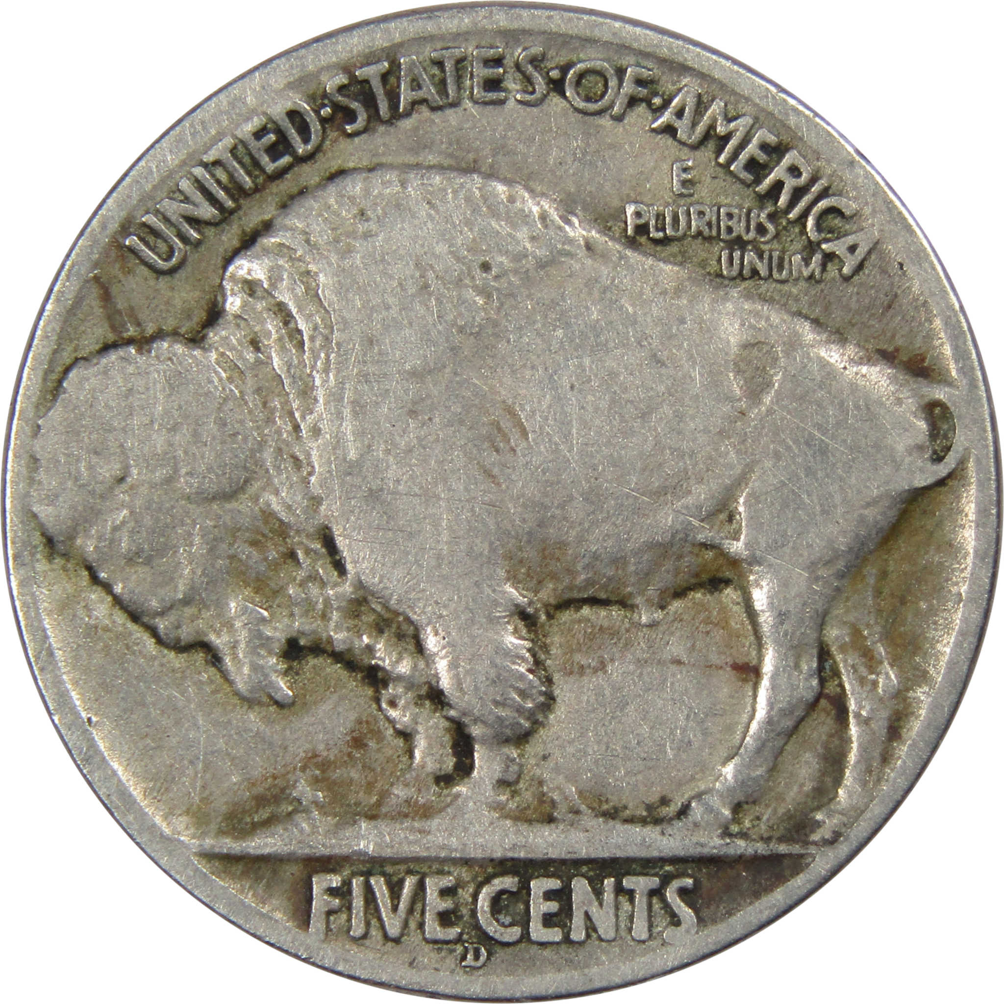 1913 D Type 2 Indian Head Buffalo Nickel G Good 5c SKU:IPC6777