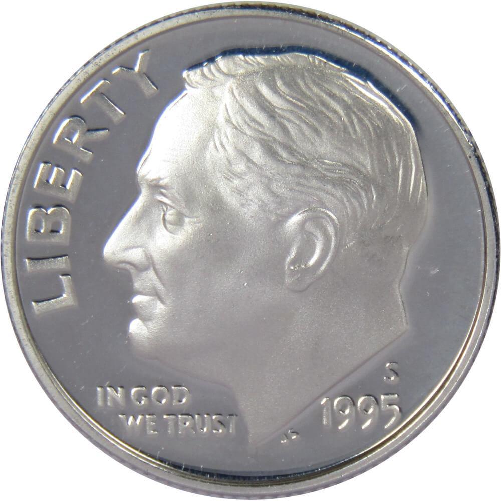 1995 S Roosevelt Dime Choice Proof 90% Silver 10c US Coin Collectible
