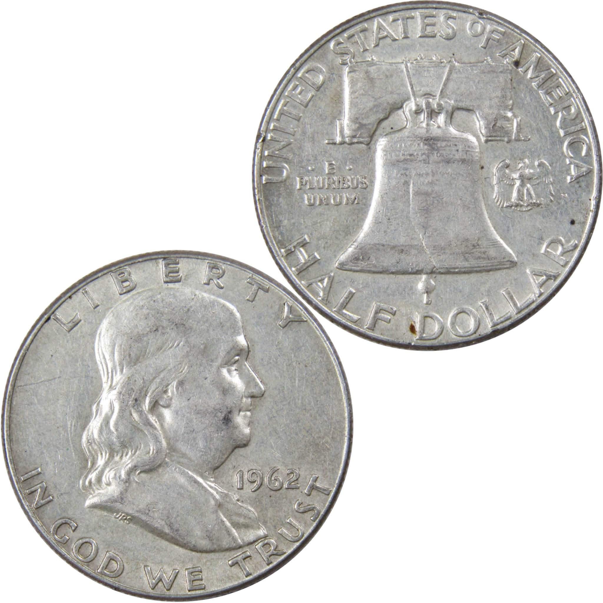 1962 Franklin Half Dollar XF EF Extremely Fine 90% Silver 50c US Coin