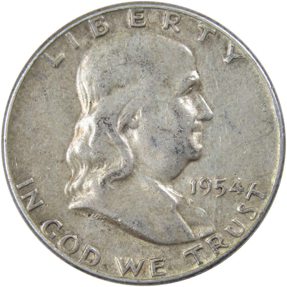 1954 Franklin Half Dollar VF Very Fine 90% Silver 50c US Coin Collectible