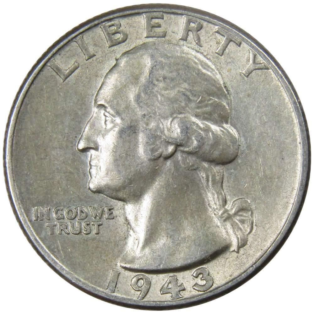 1943 Washington Quarter XF EF Extremely Fine 90% Silver 25c US Coin Collectible
