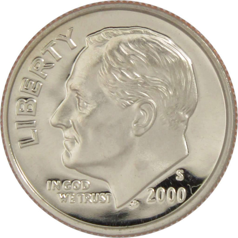 2000 S Roosevelt Dime Choice Proof Clad 10c US Coin Collectible - Roosevelt coin - Profile Coins &amp; Collectibles