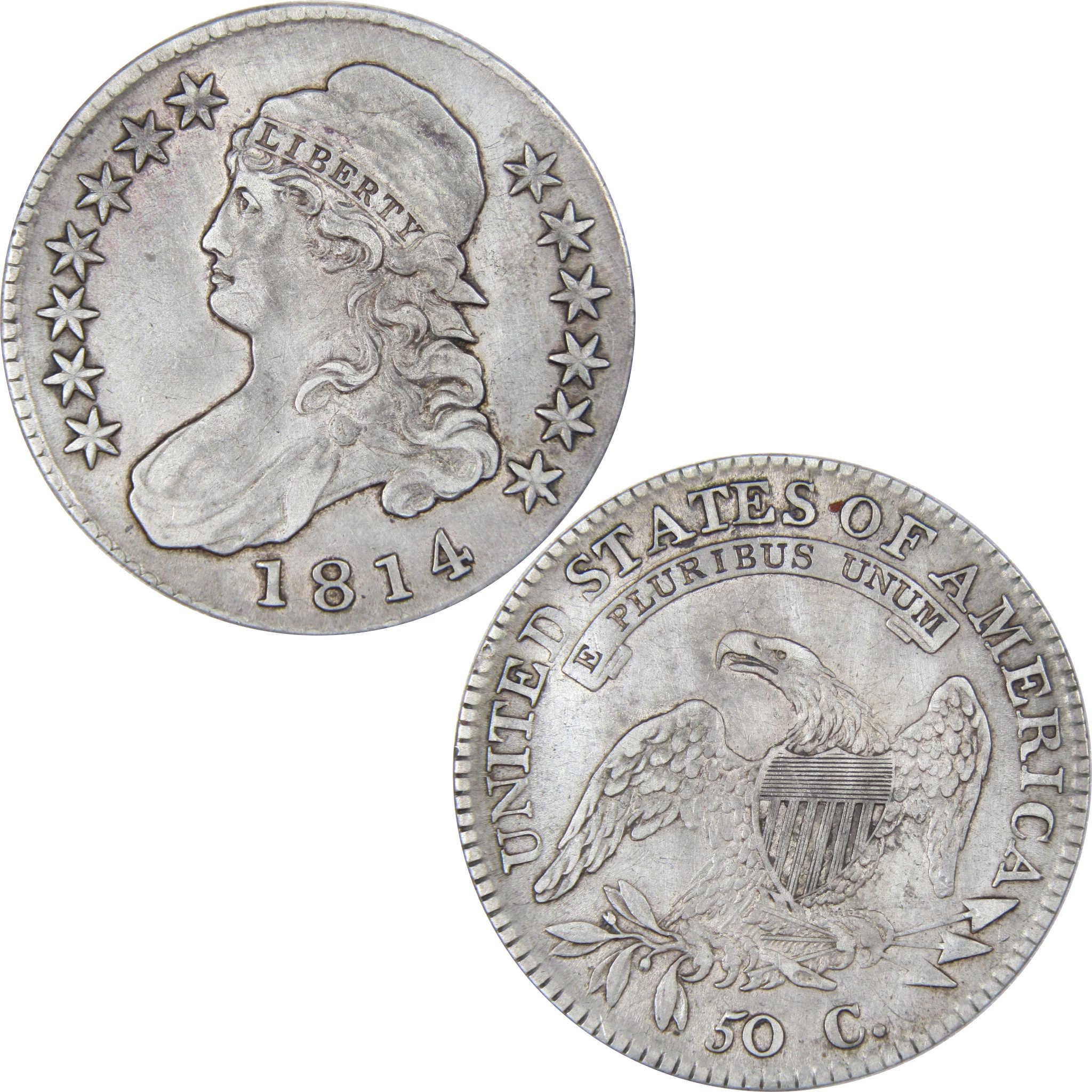 1814 Capped Bust Half Dollar Extremely Fine DetailsSilver SKU:CPC1337
