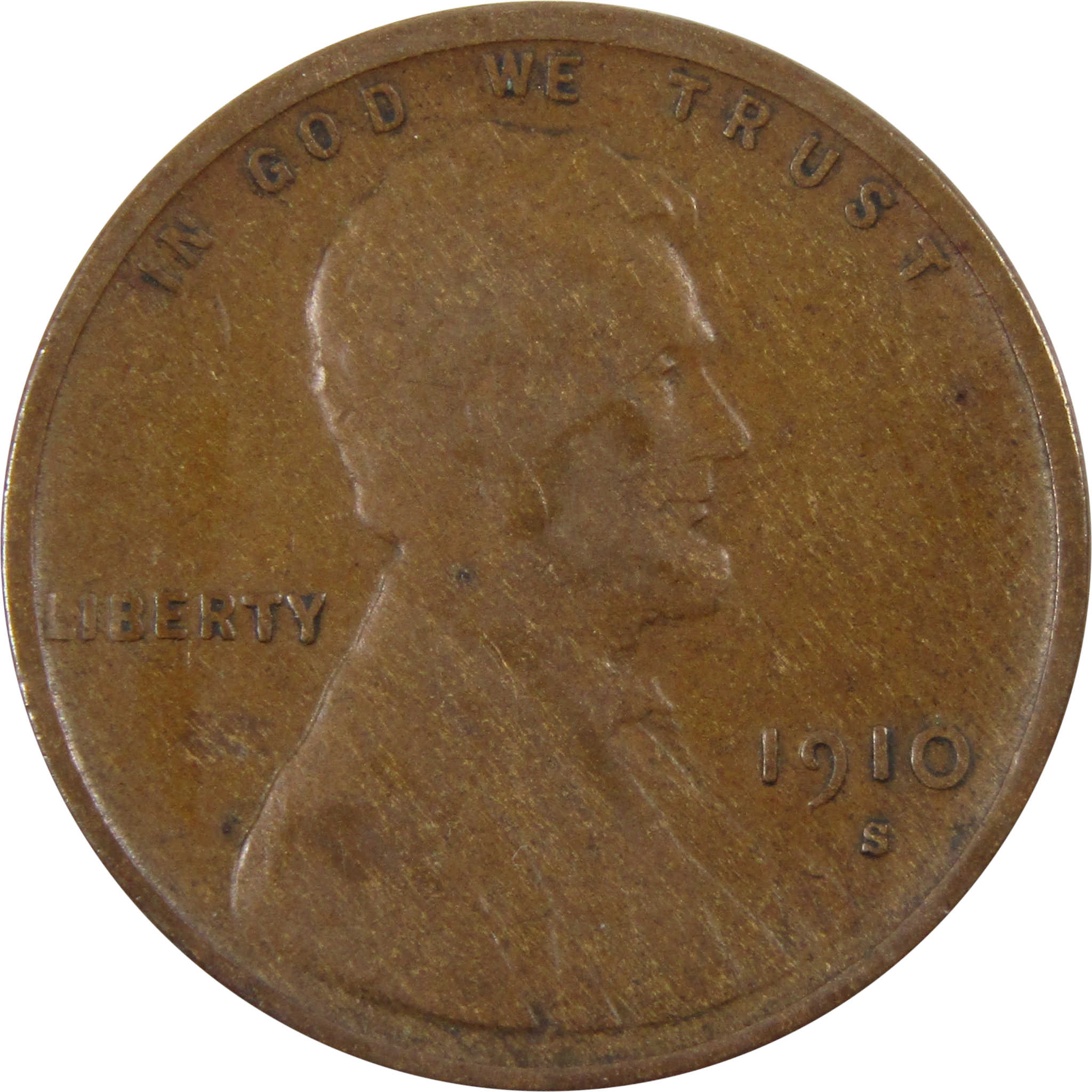 1910 S Lincoln Wheat Cent VF Very Fine Penny 1c Coin SKU:I7501