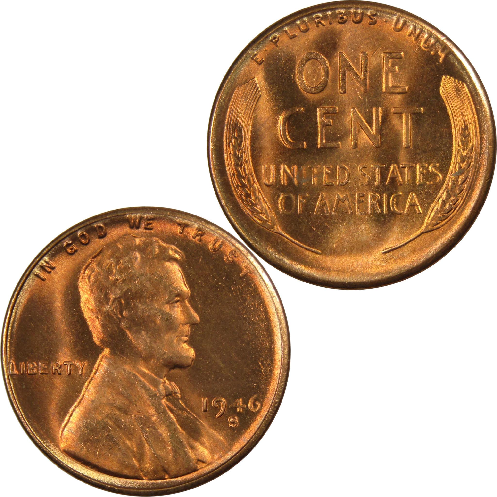 UNITED STATES WHEAT ONE CENT 1944 1946 APR07F
