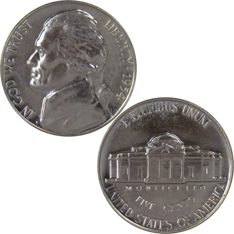1954 Jefferson Nickel 5 Cent Piece Choice Proof 5c US Coin Collectible - Jefferson Nickels - Jefferson Nickels for Sale - Profile Coins &amp; Collectibles