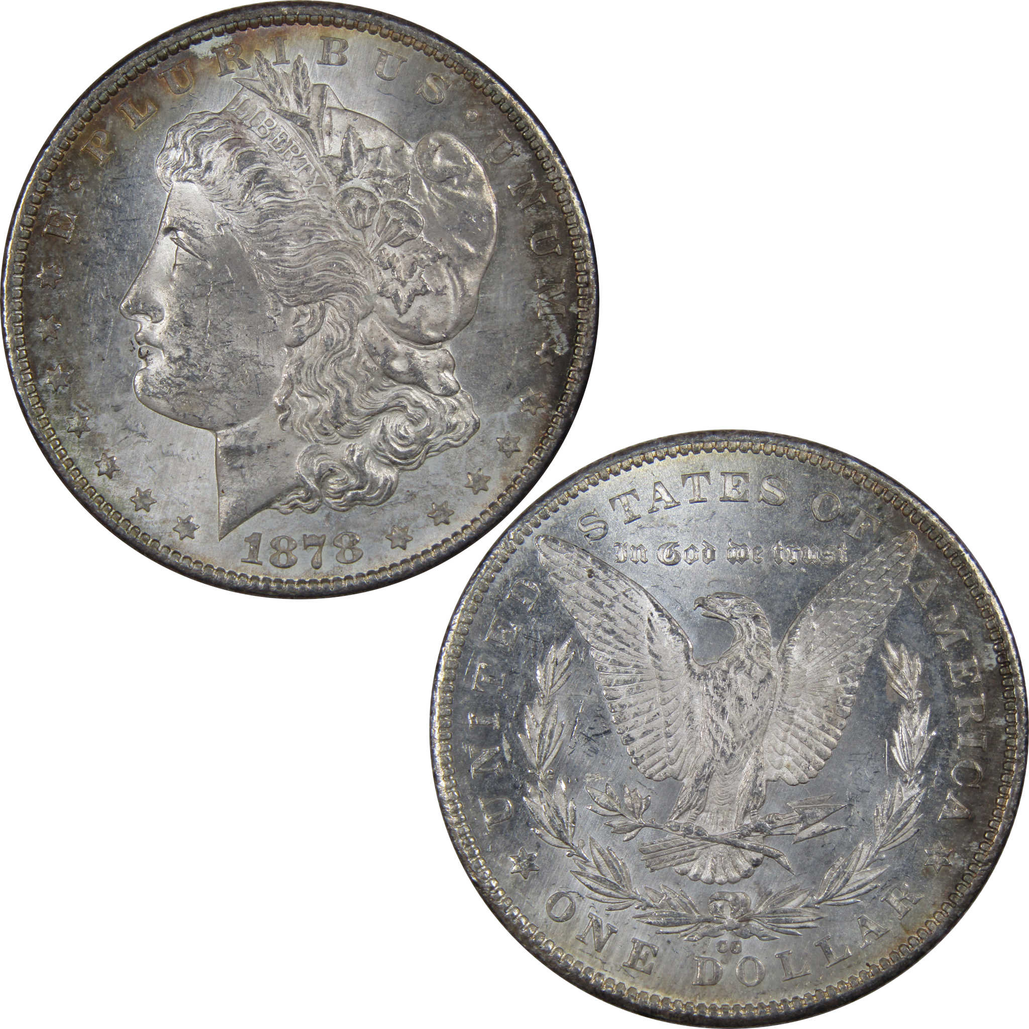 1878 CC Morgan Dollar Uncirculated Mint State Silver Toned SKU:IPC8558