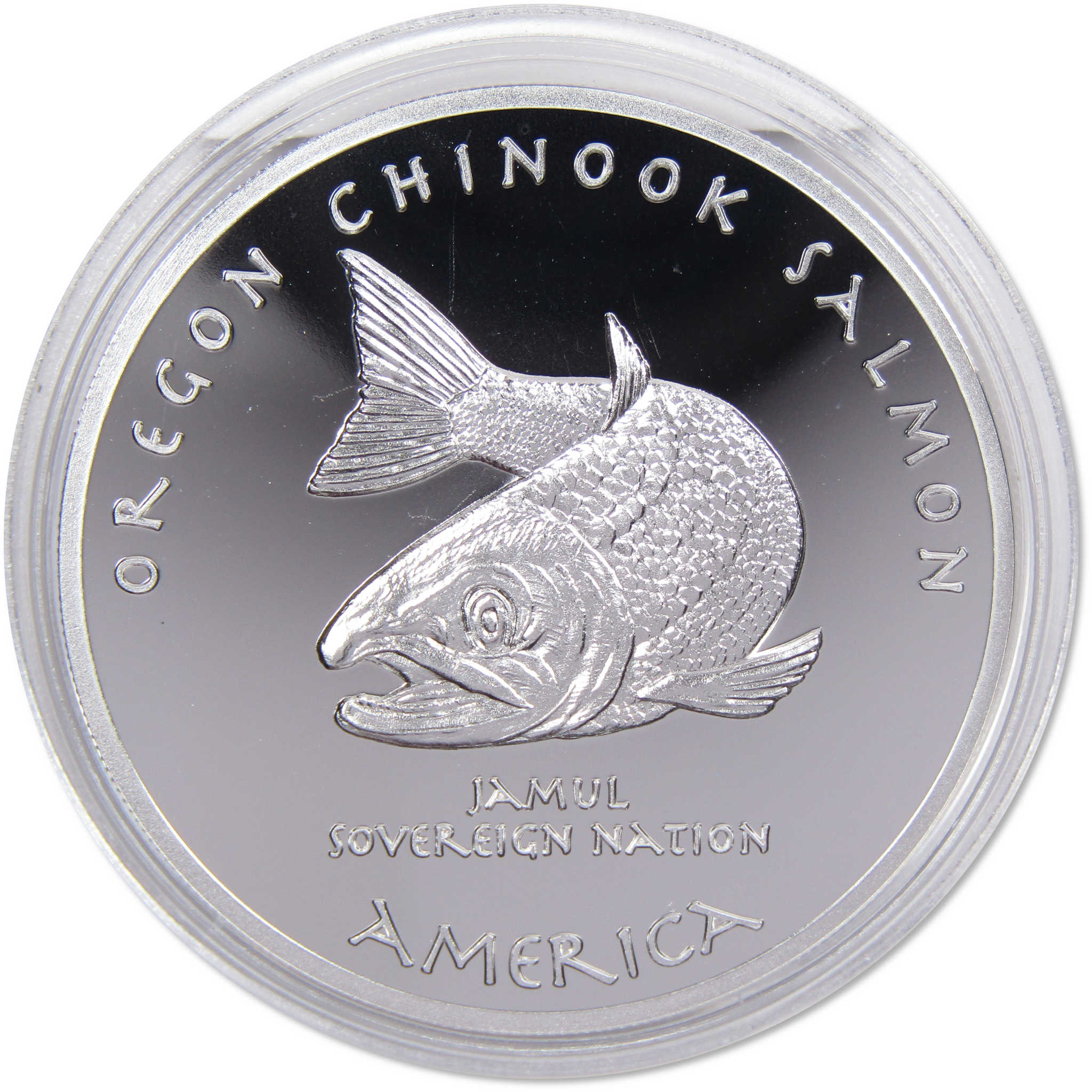 2021 Native American Jamul Creek Oregon Chinook Salmon 1 oz .999 Silver $1 Proof