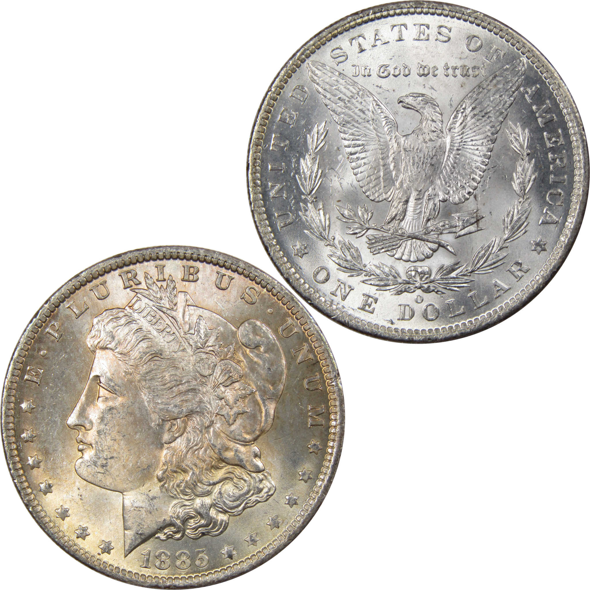 1885 O Morgan Dollar BU Choice Uncirculated Silver Toned SKU:I1233
