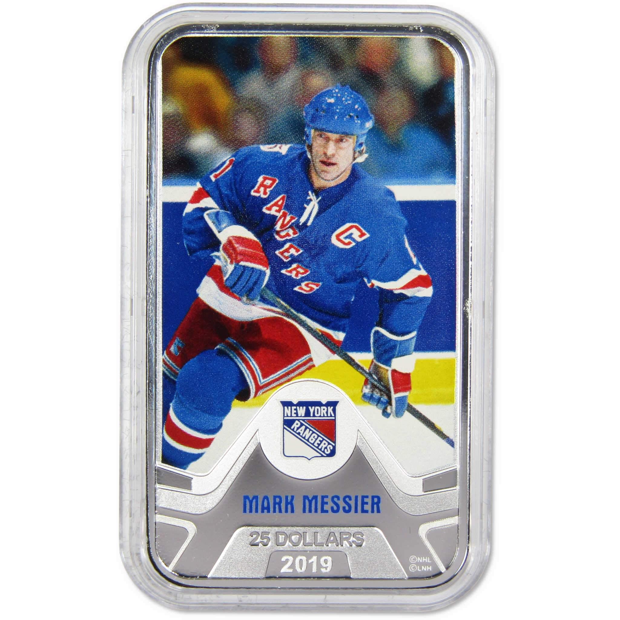 NHL New York Rangers Mark Messier .9999 Silver $25 Proof 2019 Canada COA