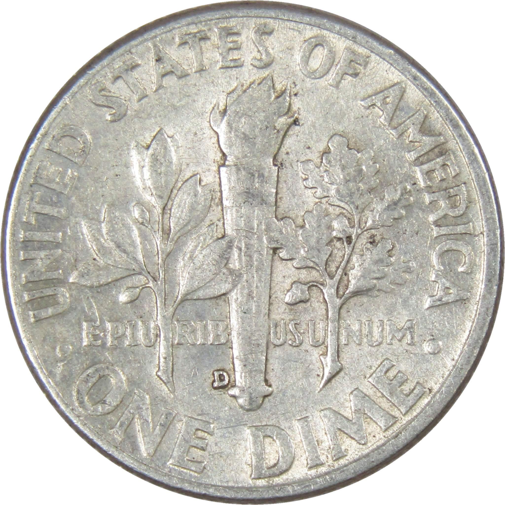 1960 D Roosevelt Dime AG About Good 90% Silver 10c US Coin Collectible