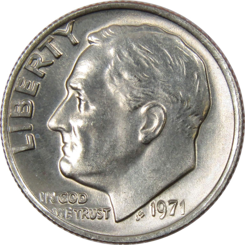 1971 Roosevelt Dime BU Uncirculated Mint State 10c US Coin Collectible - Roosevelt coin - Profile Coins &amp; Collectibles
