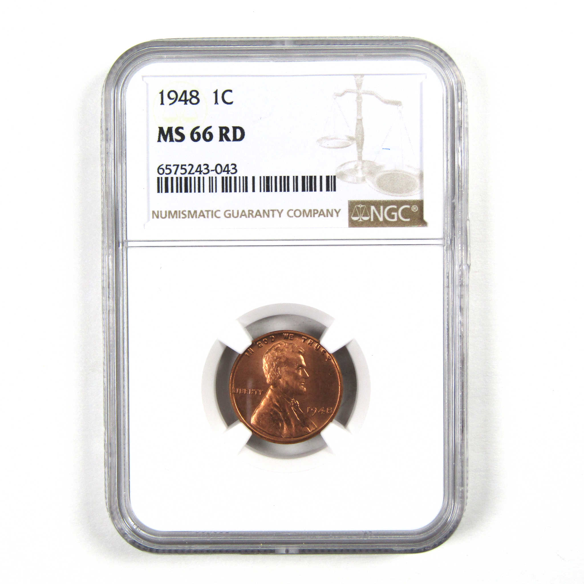 1948 Lincoln Wheat Cent MS 66 RD NGC Penny 1c Uncirculated SKU:I3621