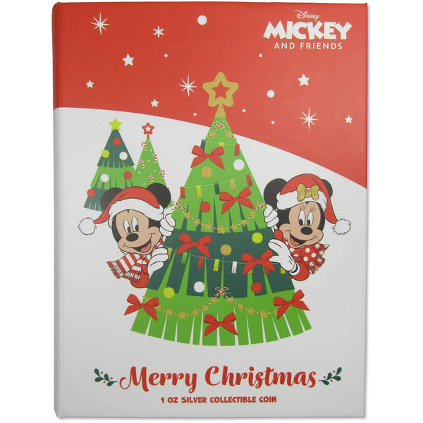 Disney Mickey Mouse Christmas Ornament Coin 1 oz .999 Silver