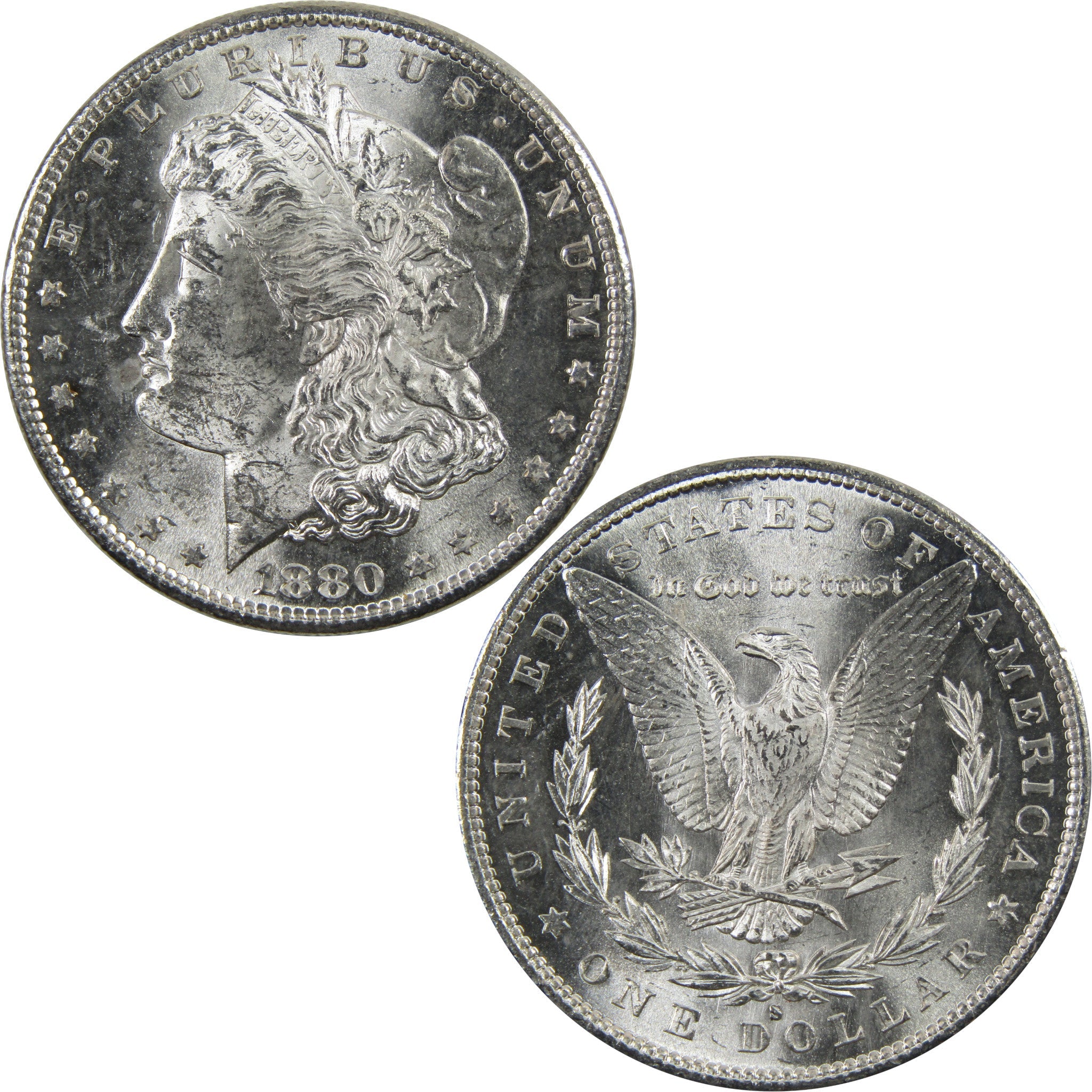 1880 S Morgan Dollar BU Uncirculated 90% Silver $1 Coin SKU:I5440 - Morgan coin - Morgan silver dollar - Morgan silver dollar for sale - Profile Coins &amp; Collectibles