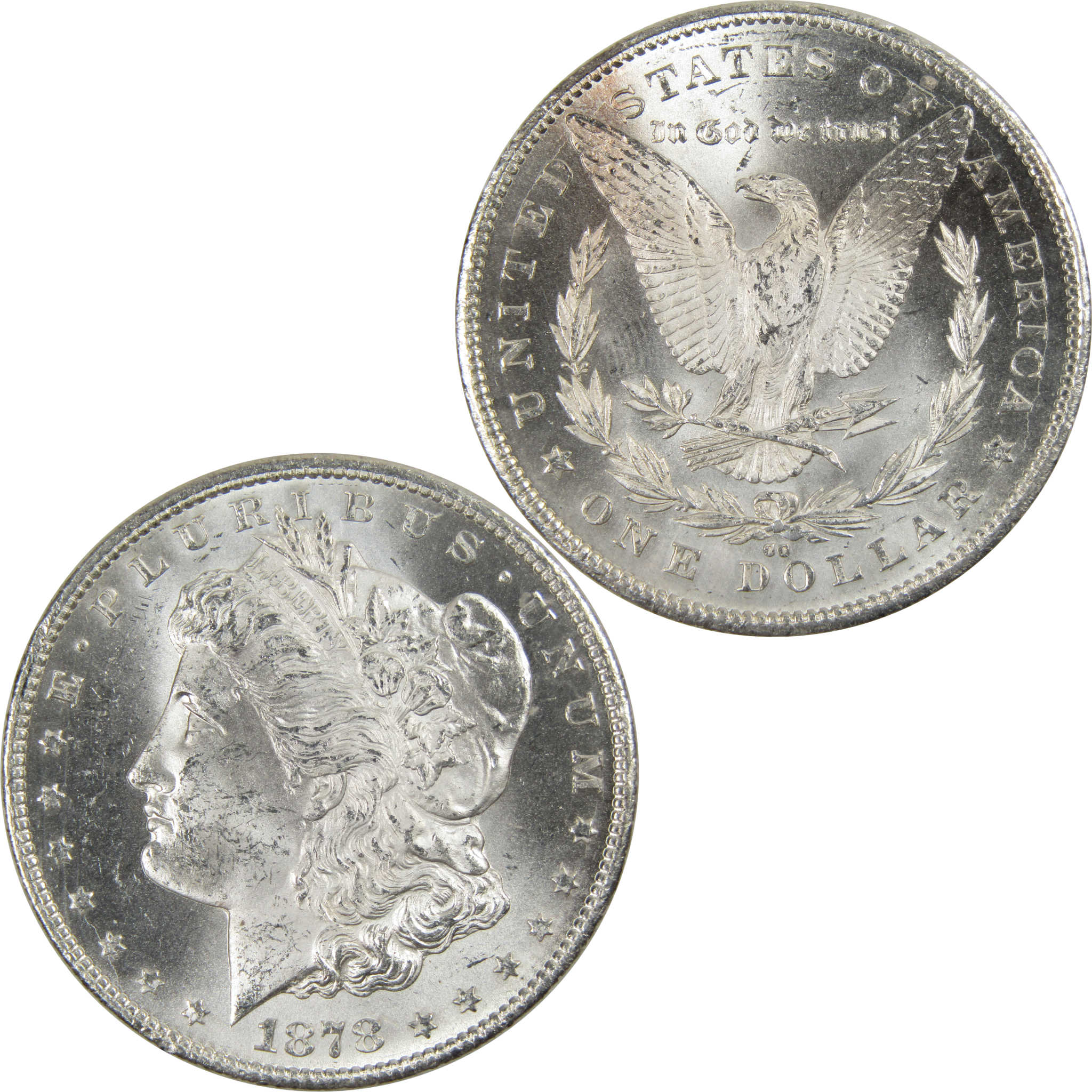 1878 CC Morgan Dollar BU Choice Uncirculated 90 Silver SKU I3841