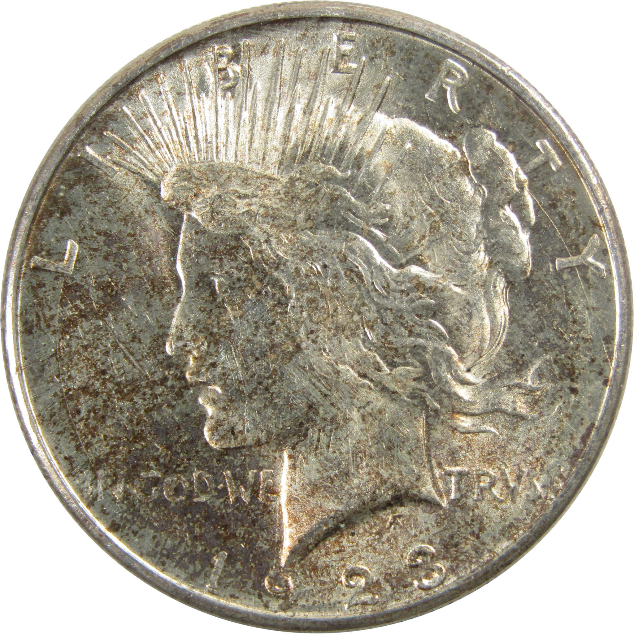 1923 S Peace Dollar Borderline Uncirculated 90% Silver $1 SKU:I5612