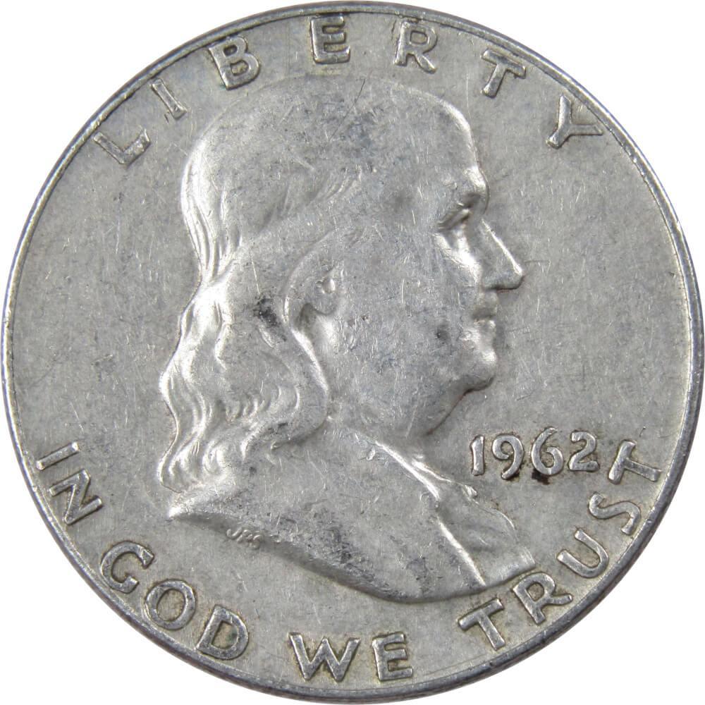1962 D Franklin Half Dollar VF Very Fine 90% Silver 50c US Coin Collectible