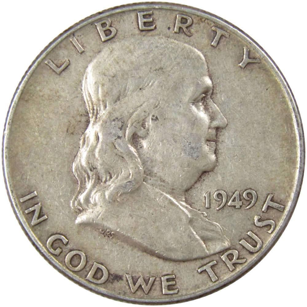 1949 Franklin Half Dollar AG About Good 90% Silver 50c US Coin Collectible