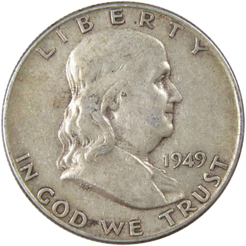 1949 Franklin Half Dollar AG About Good 90% Silver 50c US Coin Collectible - Franklin Half Dollar - Franklin half dollars - Franklin coins - Profile Coins &amp; Collectibles