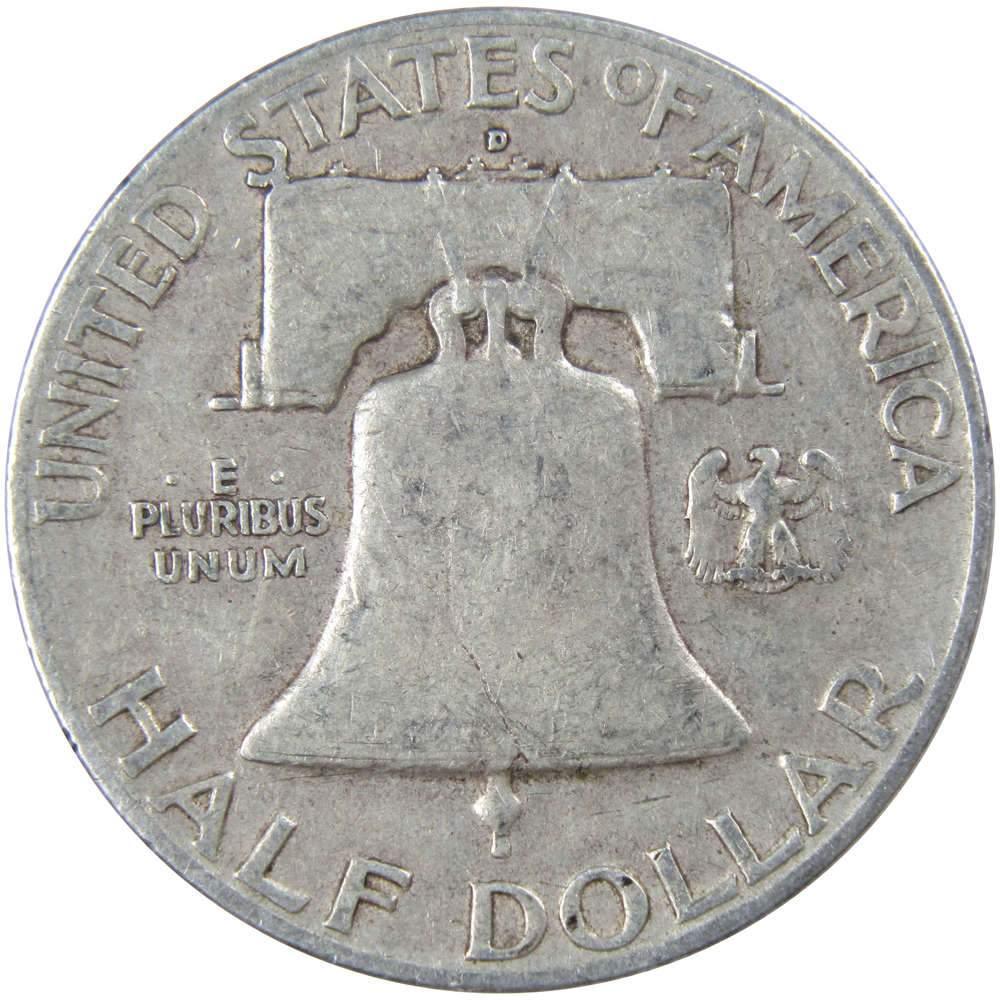 1949 D Franklin Half Dollar VF Very Fine 90% Silver 50c US Coin Collectible