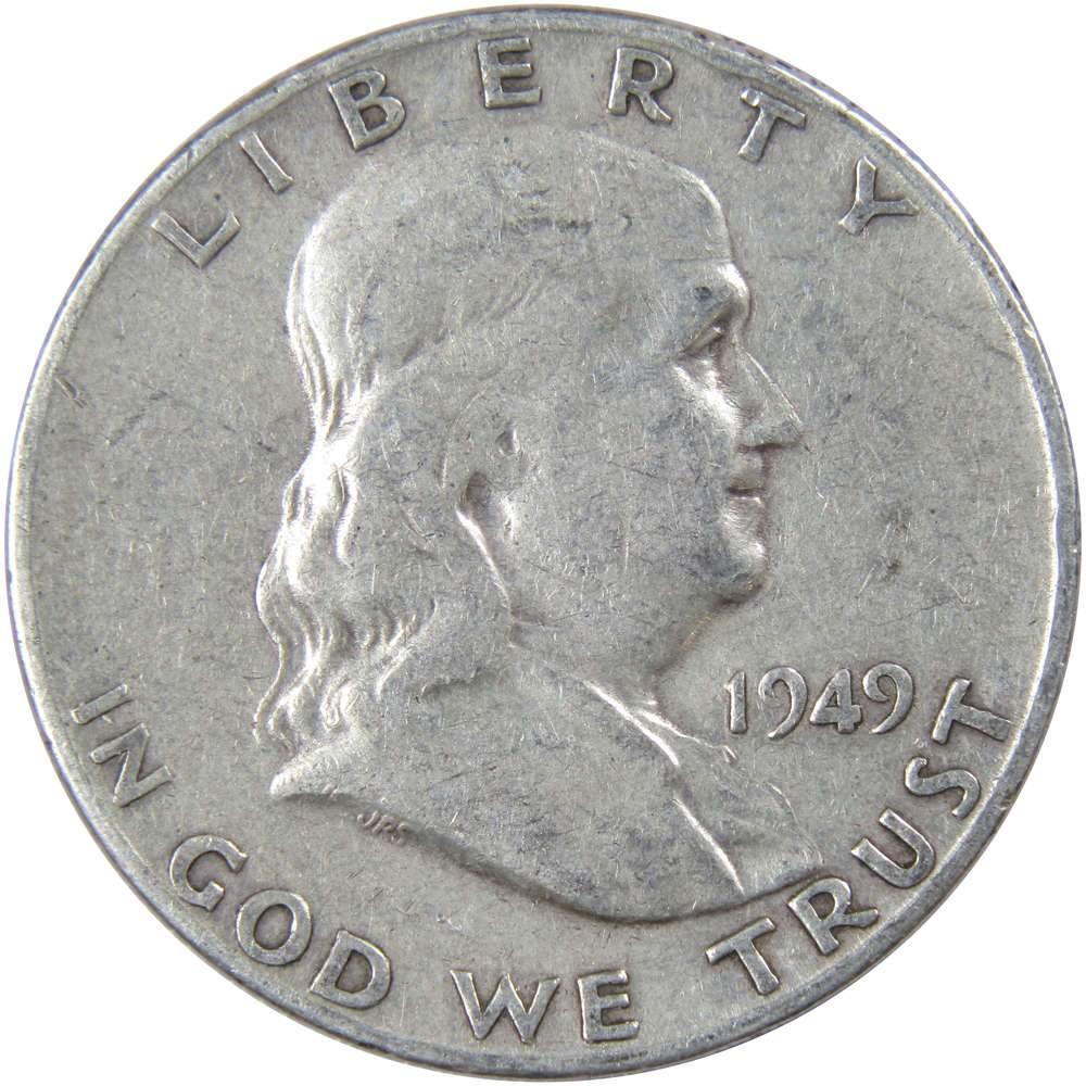 1949 S Franklin Half Dollar AG About Good 90% Silver 50c US Coin Collectible