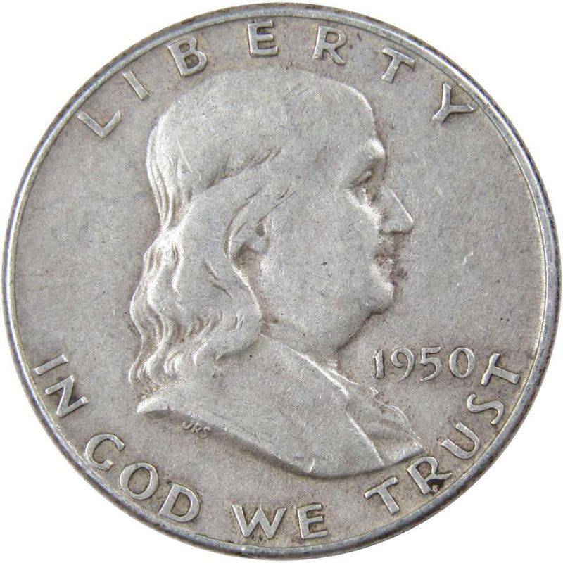 1950 Franklin Half Dollar F Fine 90% Silver 50c US Coin Collectible - Franklin Half Dollar - Franklin half dollars - Franklin coins - Profile Coins &amp; Collectibles