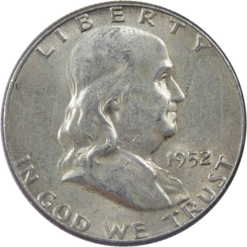 1952 Franklin Half Dollar AU About Uncirculated 90% Silver 50c US Coin - Franklin Half Dollar - Franklin half dollars - Franklin coins - Profile Coins &amp; Collectibles
