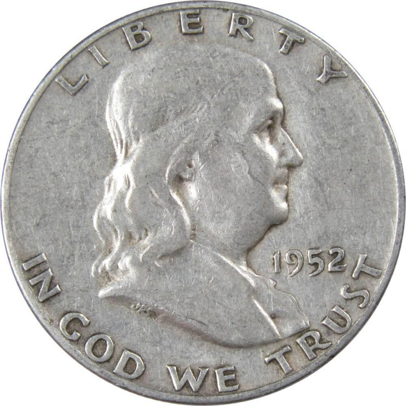 1952 S Franklin Half Dollar AG About Good 90% Silver 50c US Coin Collectible - Franklin Half Dollar - Franklin half dollars - Franklin coins - Profile Coins &amp; Collectibles