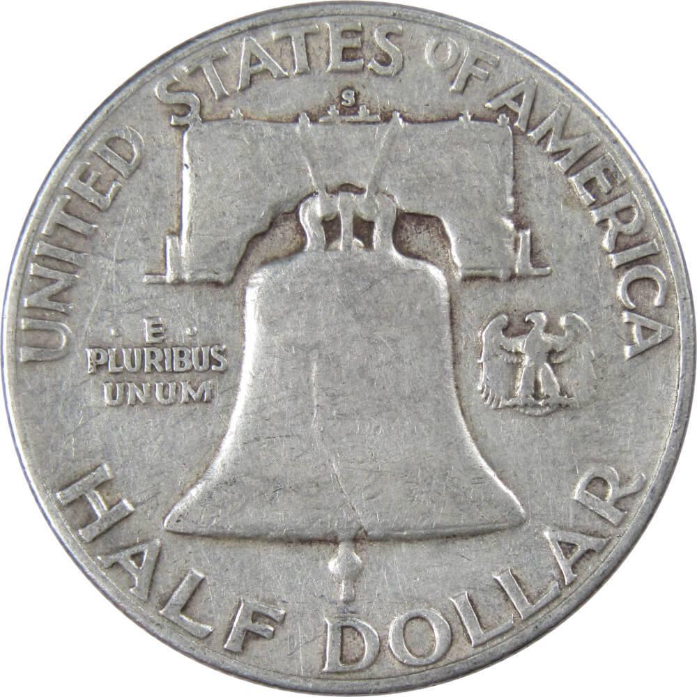 1952 S Franklin Half Dollar AG About Good 90% Silver 50c US Coin Collectible