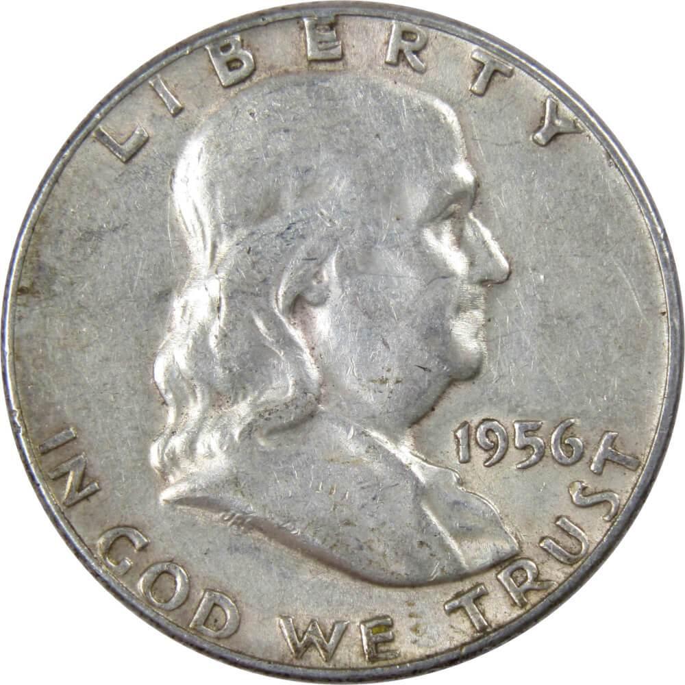 1956 Franklin Half Dollar VF Very Fine 90% Silver 50c US Coin Collectible