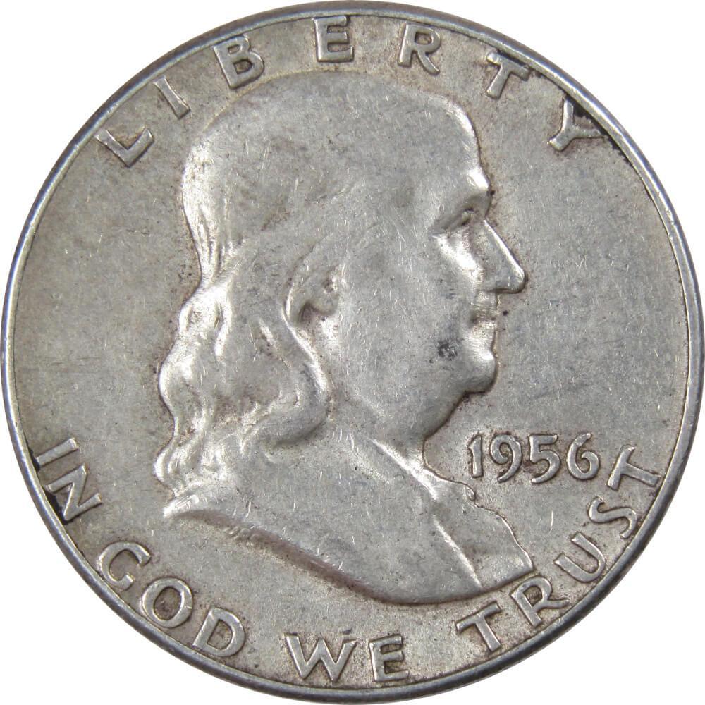 1956 Franklin Half Dollar XF EF Extremely Fine 90% Silver 50c US Coin