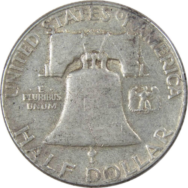 1957 Franklin Half Dollar AG About Good 90% Silver 50c US Coin Collectible - Franklin Half Dollar - Franklin half dollars - Franklin coins - Profile Coins &amp; Collectibles