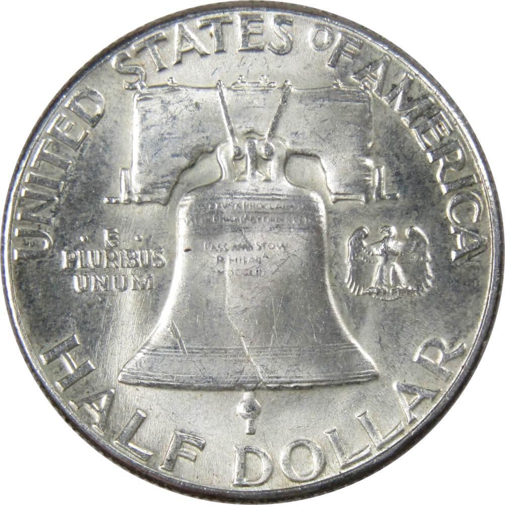 1958 Franklin Half Dollar AU About Uncirculated 90% Silver 50c US Coin