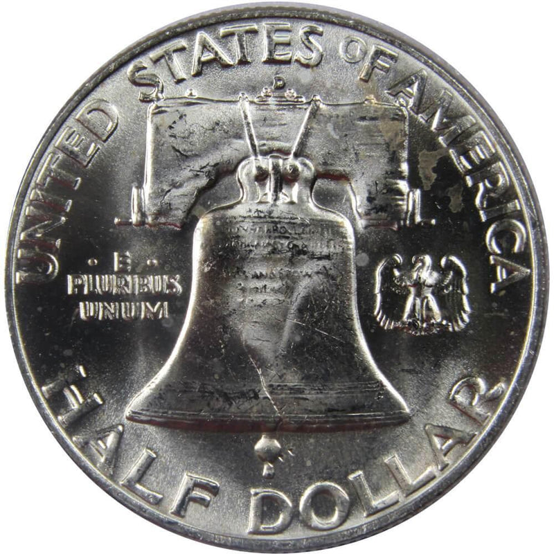 1959 D Franklin Half Dollar BU Uncirculated Mint State 90% Silver 50c US Coin - Franklin Half Dollar - Franklin half dollars - Franklin coins - Profile Coins &amp; Collectibles