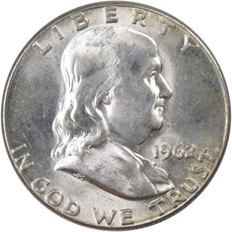 1962 Franklin Half Dollar AU About Uncirculated 90% Silver 50c US Coin - Franklin Half Dollar - Franklin half dollars - Franklin coins - Profile Coins &amp; Collectibles