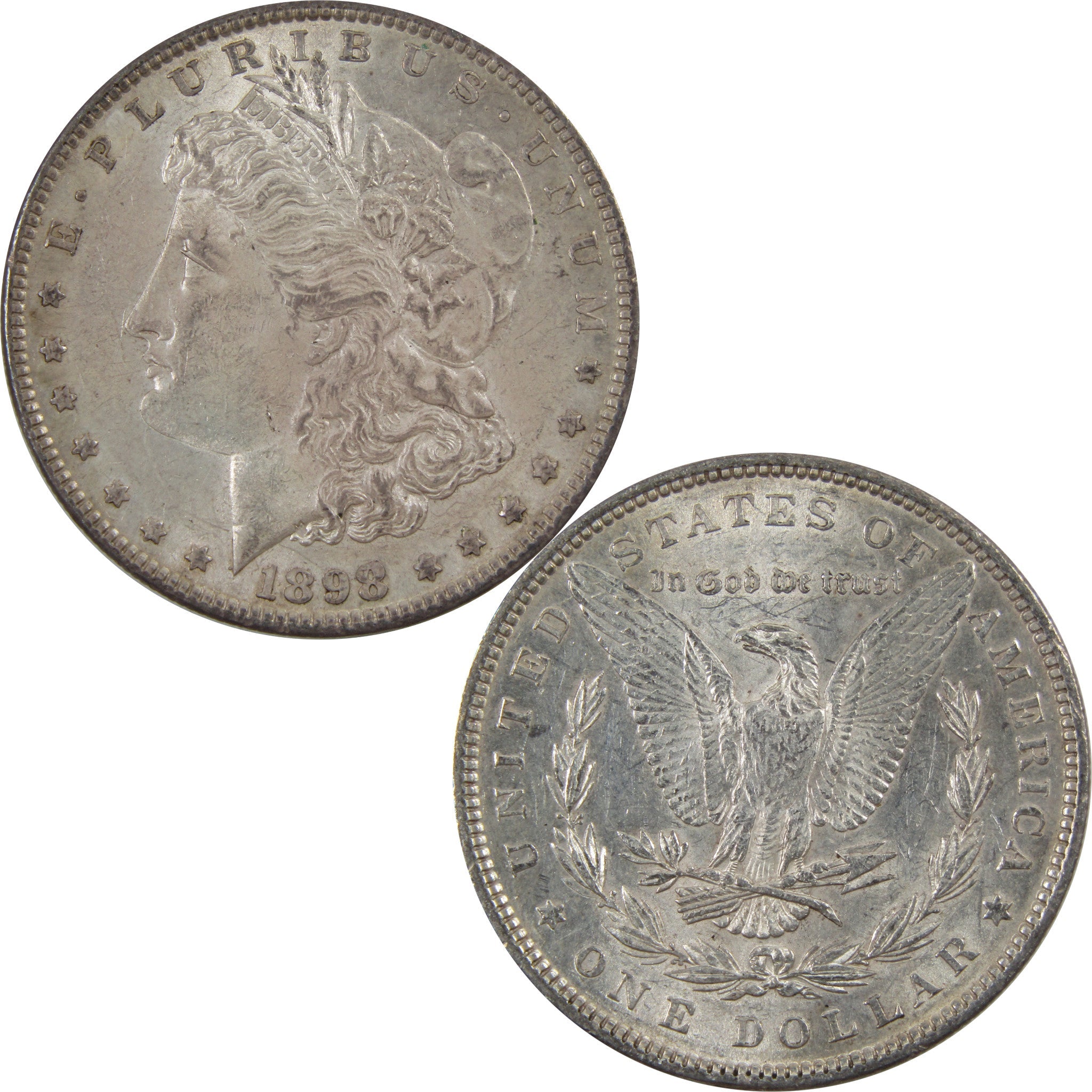 1898 Morgan Dollar AU About Uncirculated 90% Silver $1 Coin SKU:I5461 - Morgan coin - Morgan silver dollar - Morgan silver dollar for sale - Profile Coins &amp; Collectibles