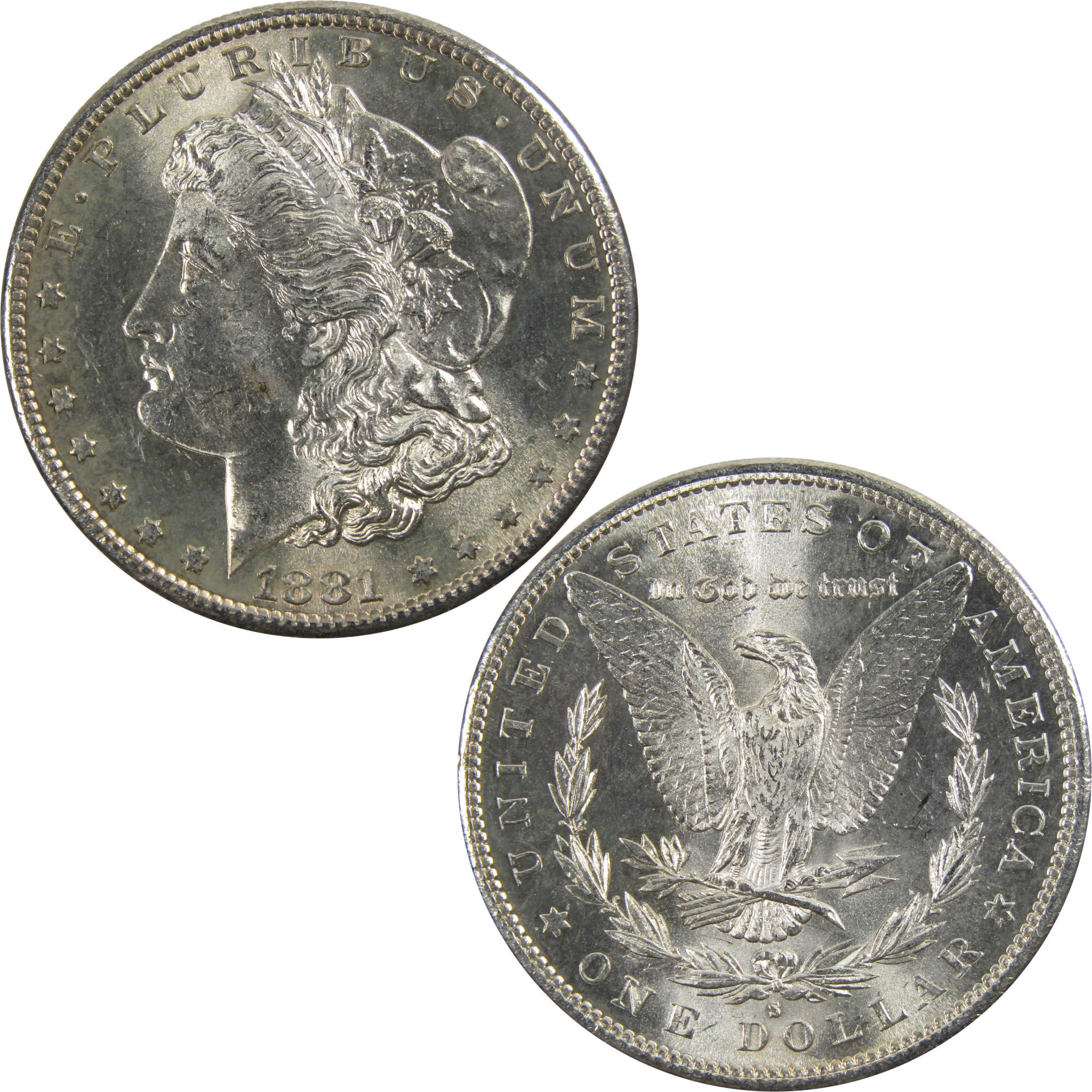 1881 S Morgan Dollar BU Uncirculated 90% Silver $1 Coin SKU:I5327 - Morgan coin - Morgan silver dollar - Morgan silver dollar for sale - Profile Coins &amp; Collectibles