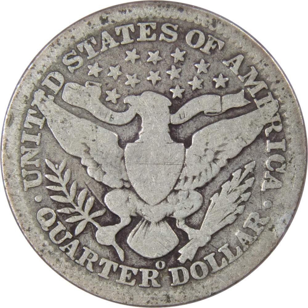 1908 O Barber Quarter 90% Silver 25c US Type Coin Collectible
