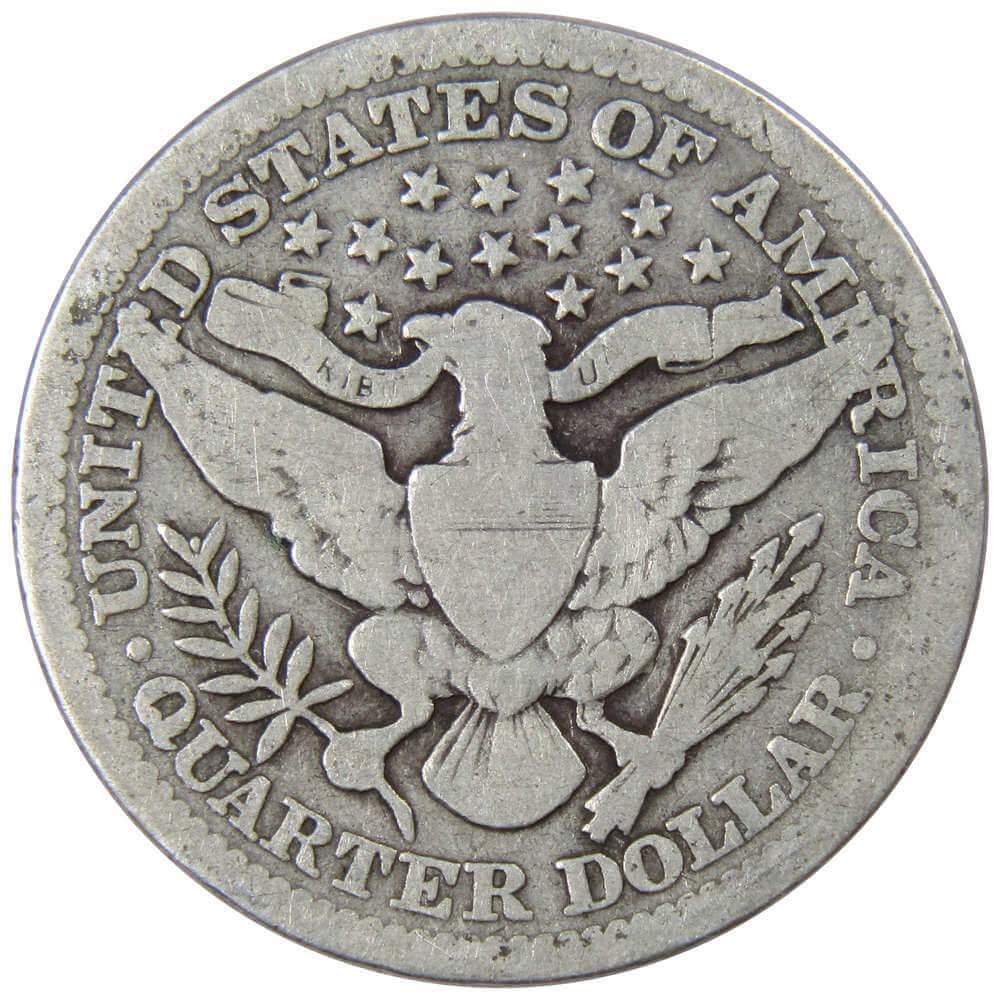 1912 Barber Quarter G Good 90% Silver 25c US Type Coin Collectible