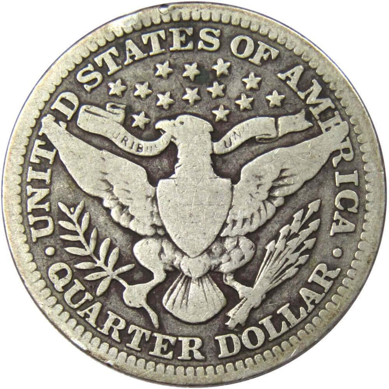 1915 Barber Quarter VG Very Good 90% Silver 25c US Type Coin Collectible - Barber Quarters - Barber Quarters for Sale - Profile Coins &amp; Collectibles