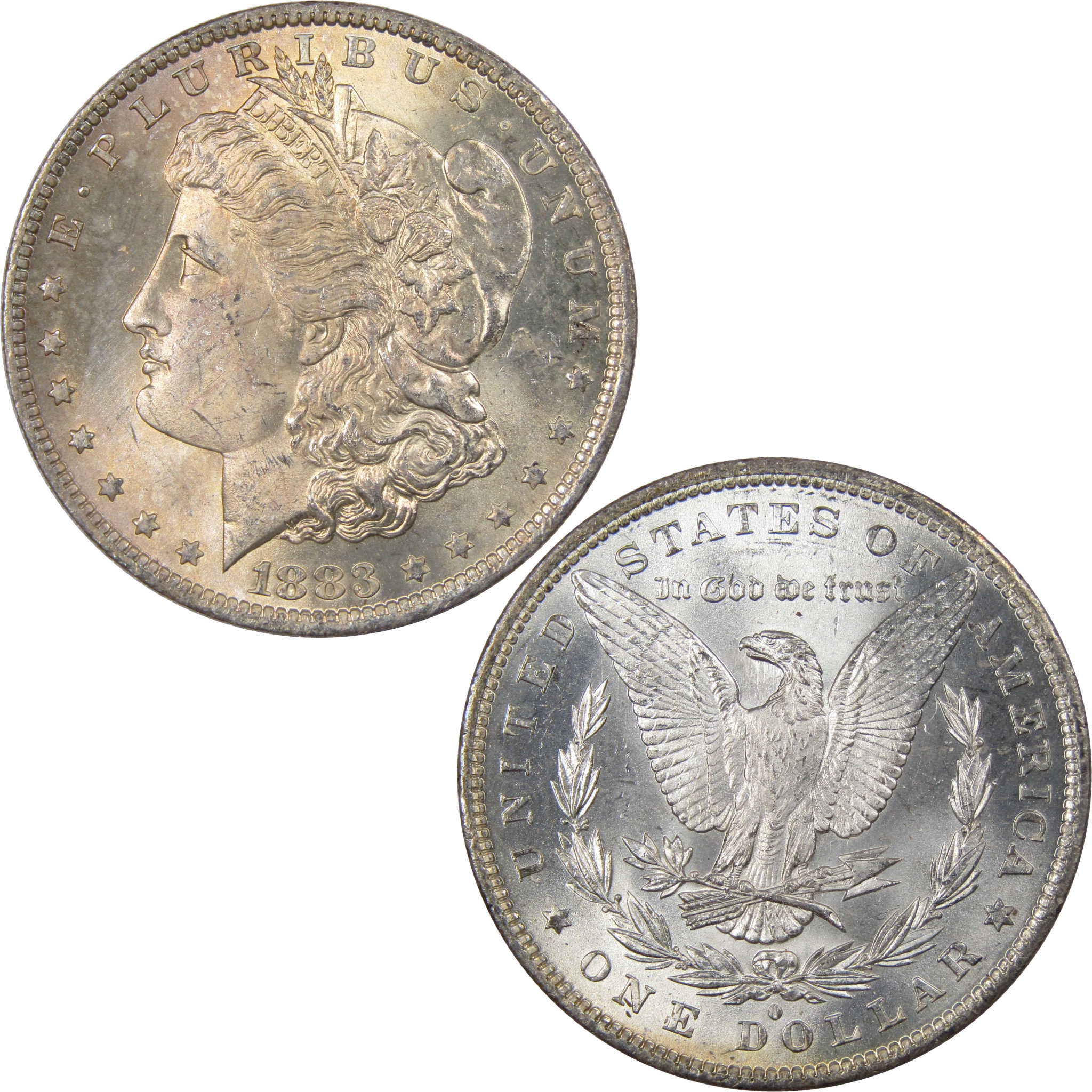 1883 O Morgan Dollar BU Choice Uncirculated Silver Toned SKU:I1232