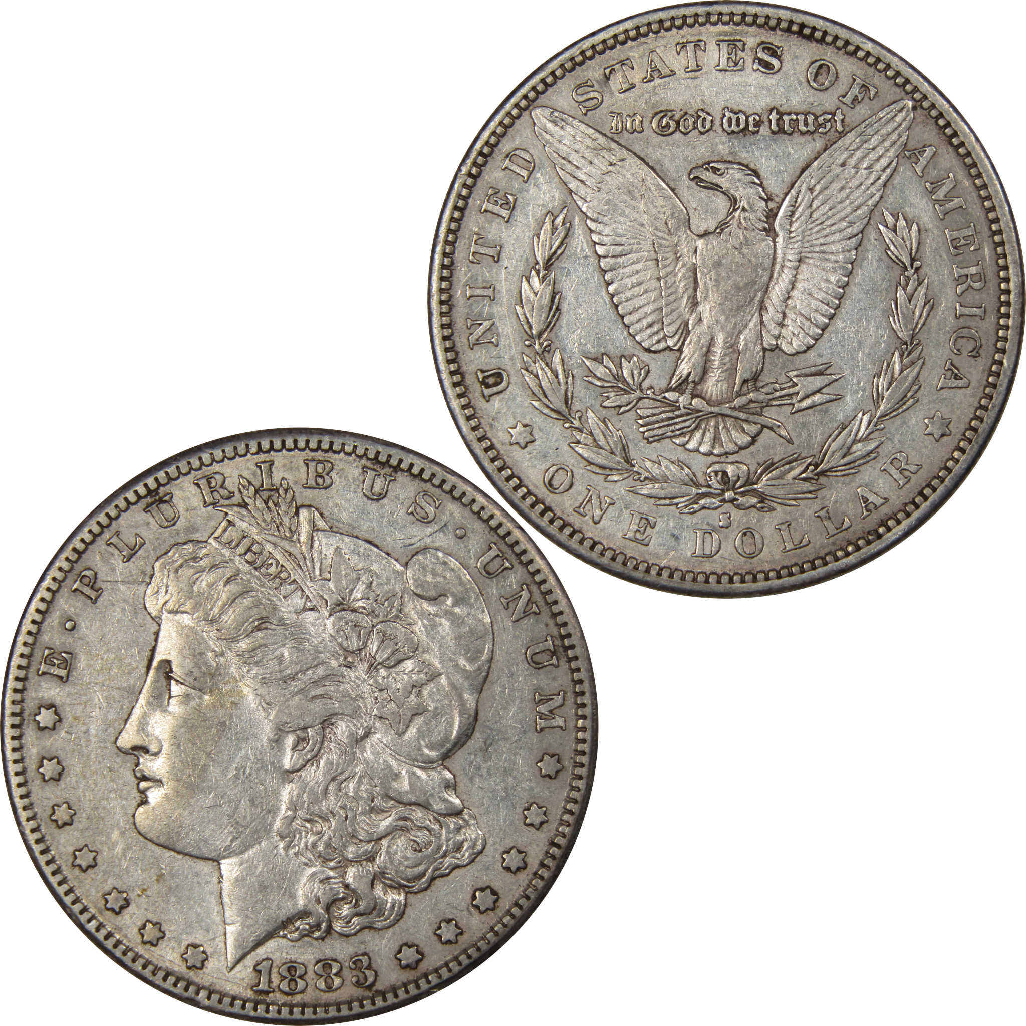 1883 S Morgan Dollar XF EF Extremely Fine 90% Silver Coin SKU:I1778 - Morgan coin - Morgan silver dollar - Morgan silver dollar for sale - Profile Coins &amp; Collectibles