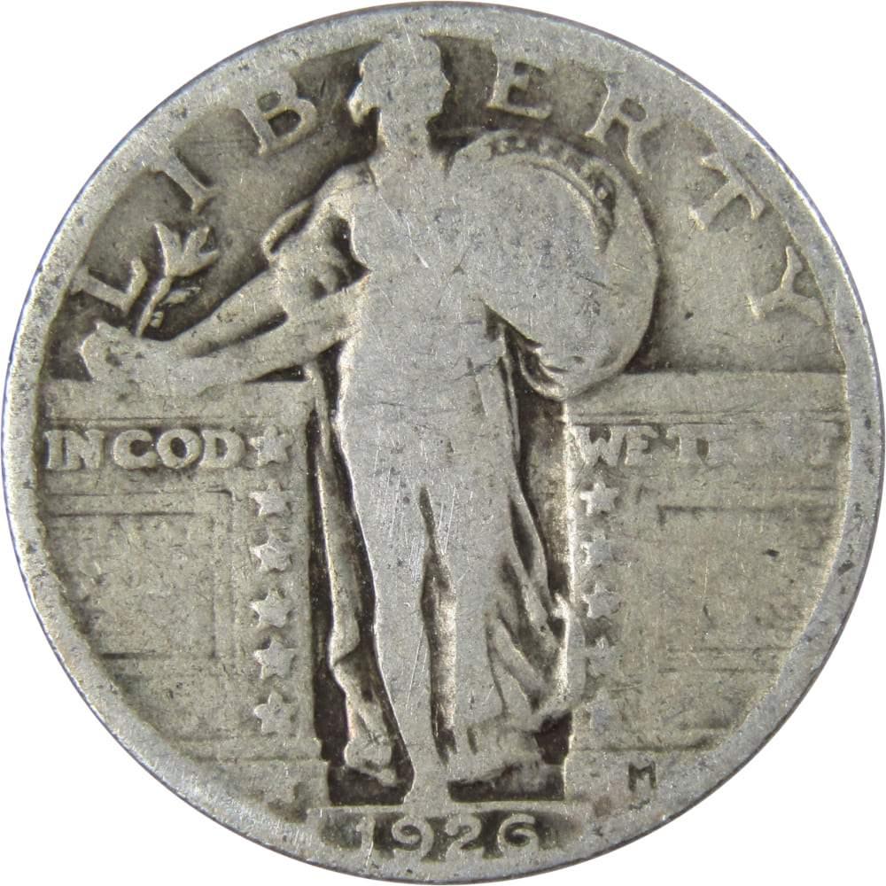 1926 Standing Liberty Quarter AG About Good 90% Silver 25c US Type Coin