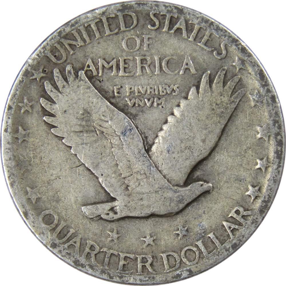 1927 Standing Liberty Quarter G Good 90% Silver 25c US Type Coin Collectible
