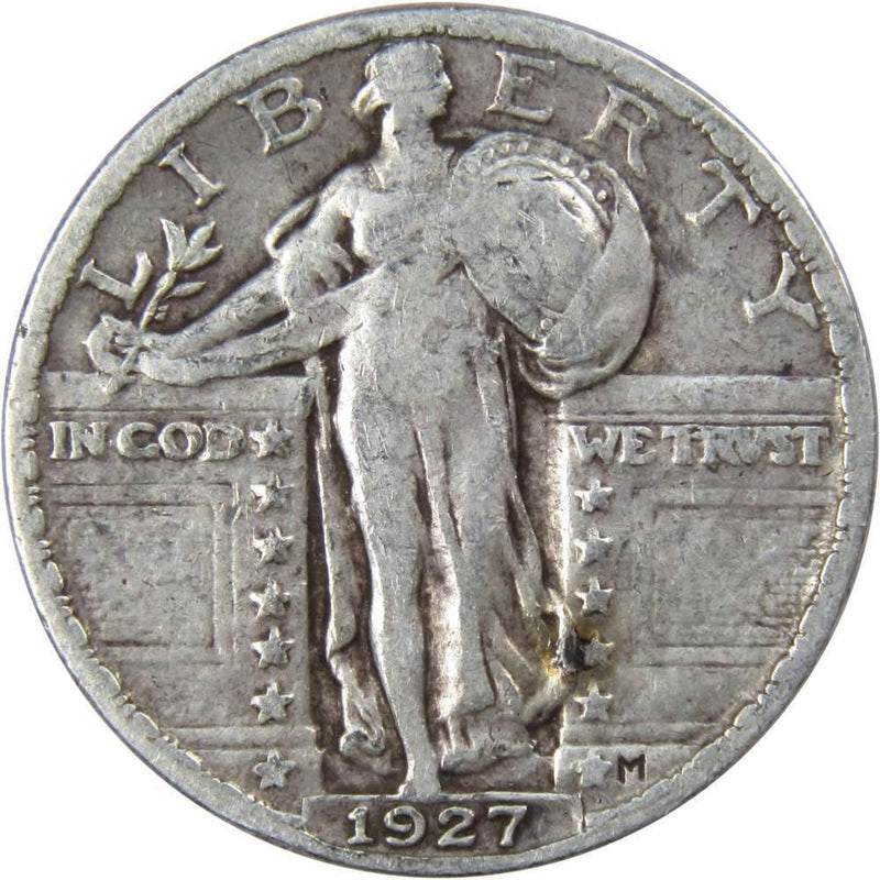 1927 Standing Liberty Quarter VG Very Good 90% Silver 25c US Type Coin - Standing Liberty Quarter for Sale - Profile Coins &amp; Collectibles