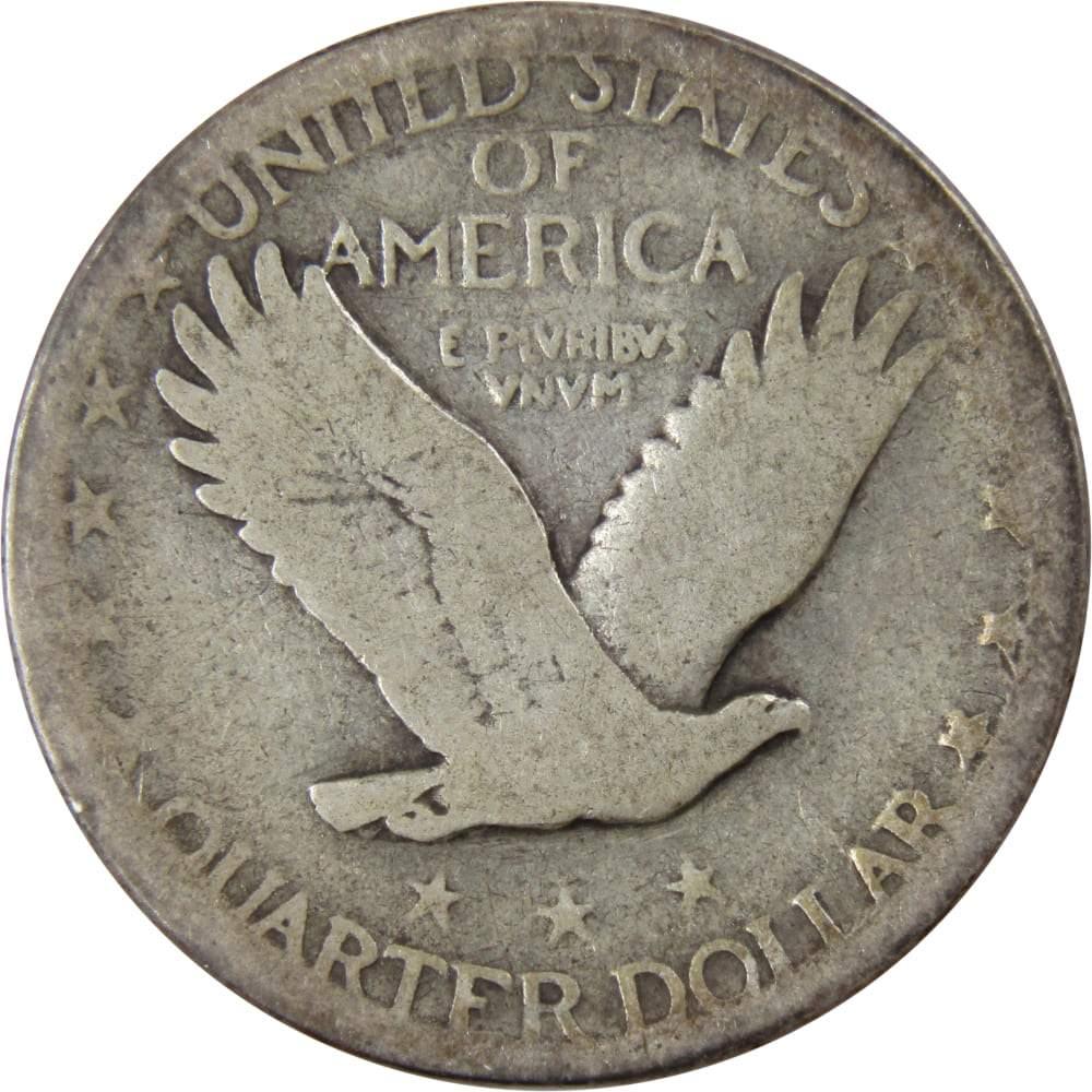 1927 D Standing Liberty Quarter G Good 90% Silver 25c US Type Coin Collectible